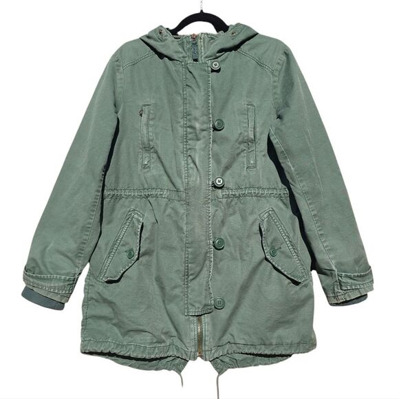 GAP Women's Hooded Utility Parka Olive‎ Green Size Medium - Picture 1 of 11